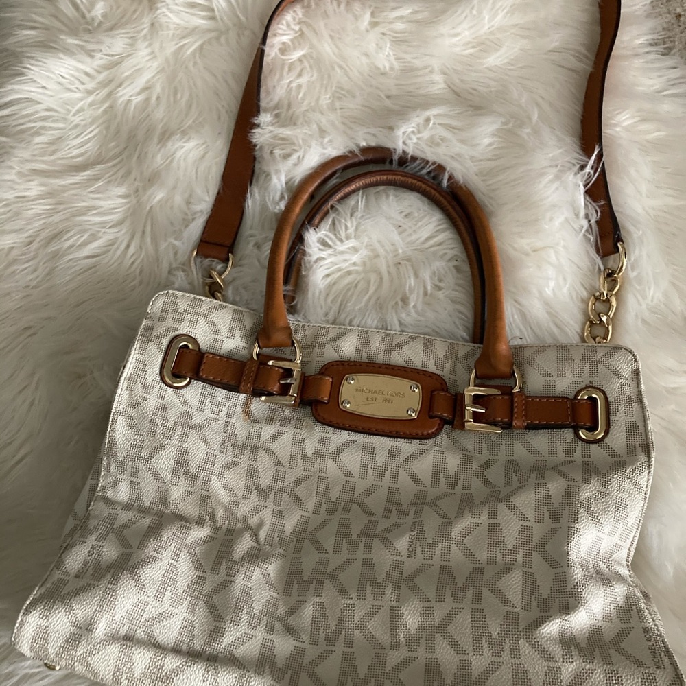 Michael Kors bag with matching brown wallet